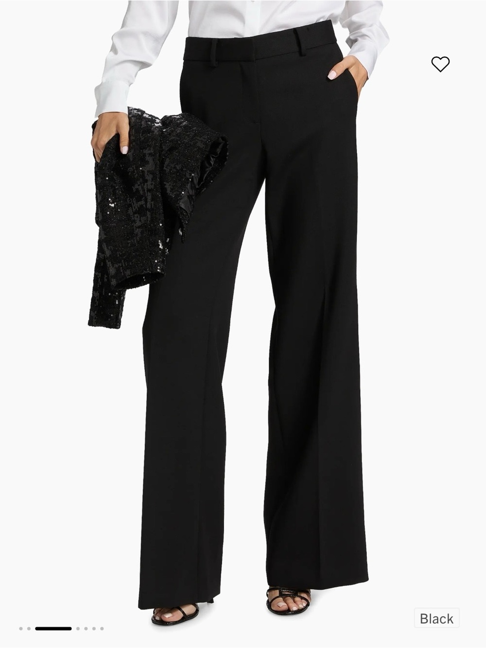 Michael Kors Black Wool Wide-Leg trousers
